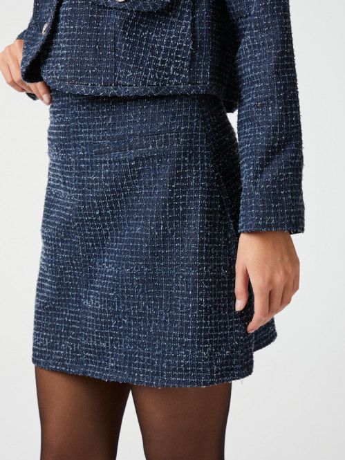 Eilo denim structure skirt dk blue M