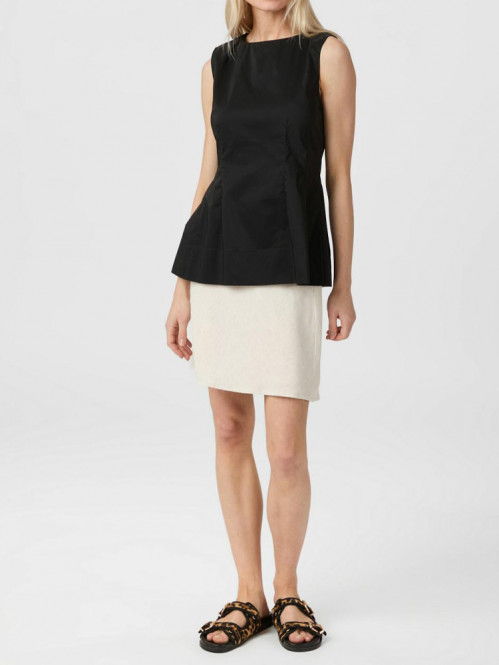 Esteves poplin top black L