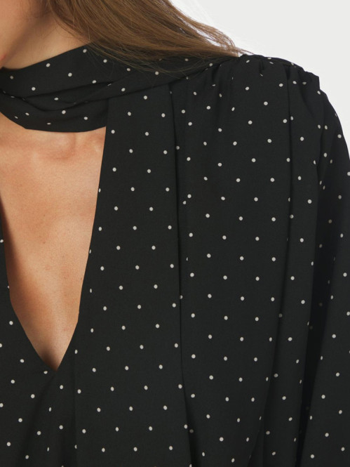 Ettalie dot blouse black 