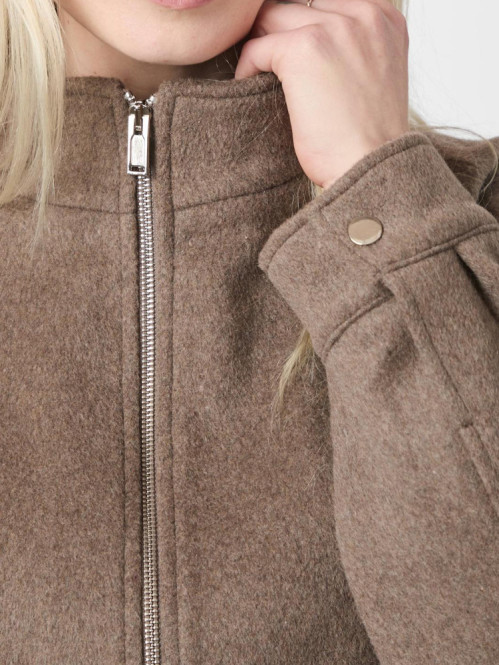 Florine wool bomber jacket light brown L