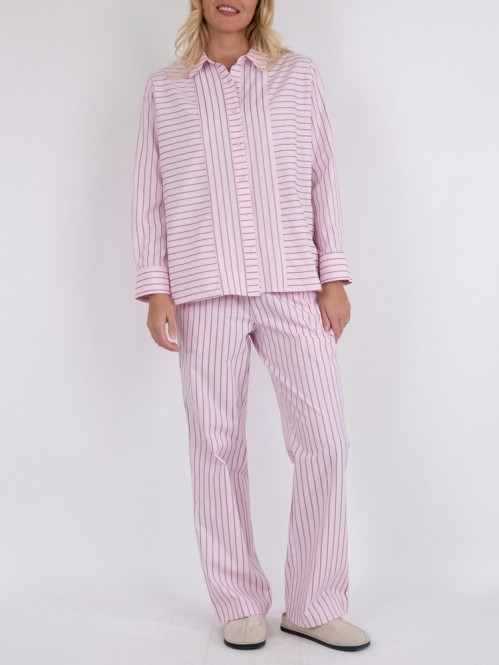 Gili multi stripe shirt lt pink 