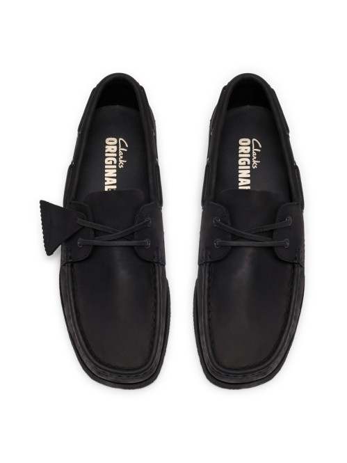 Godney Boat moccasin black leather 