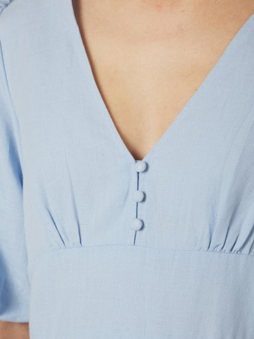 Halli linen dress light blue 
