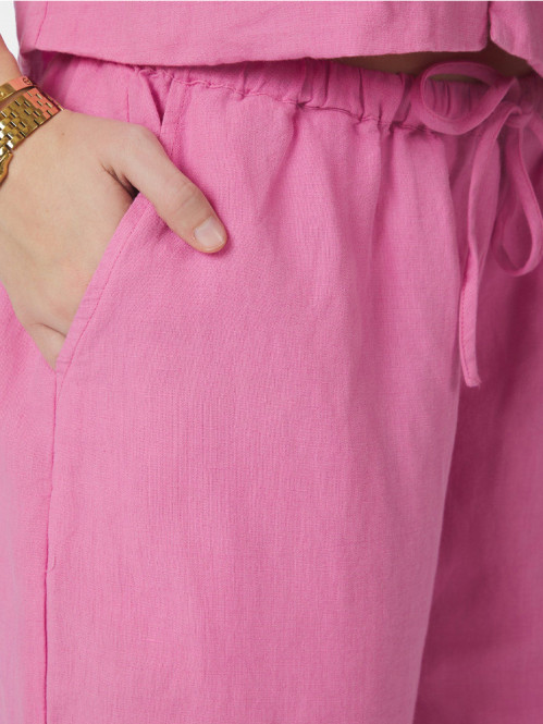 Heifa linen pants pink 