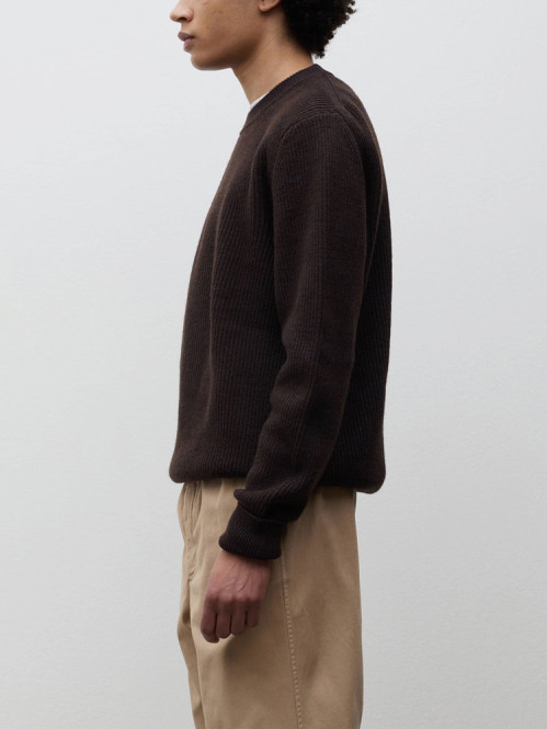 Henning cotton wool rib sweater dk purple 