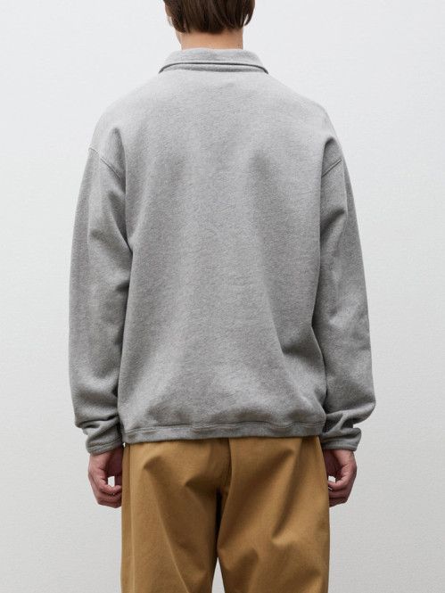 Huartdal brushed diagonal cotton fleece grey mel 