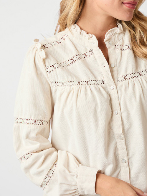 Isala corduroy shirt ivory 