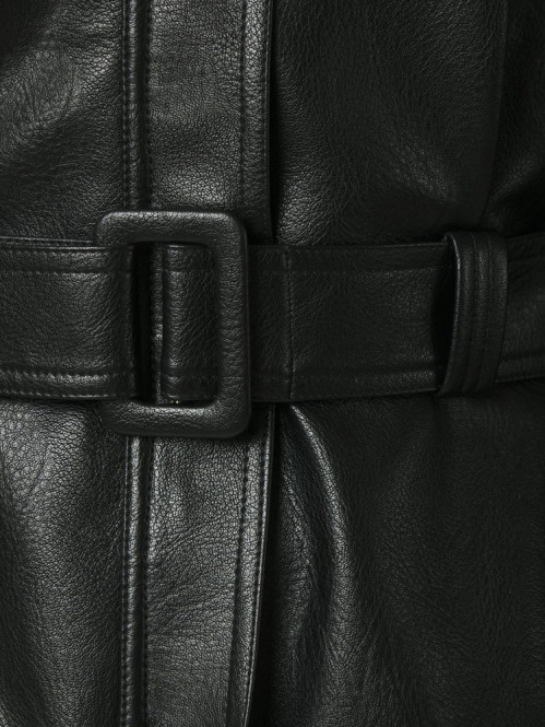 Jaclyn faux leather jacker black 