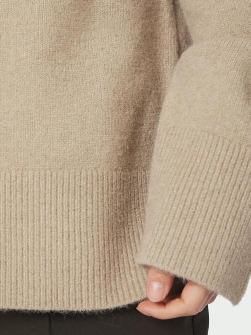 Jen knit blouse warm grey 