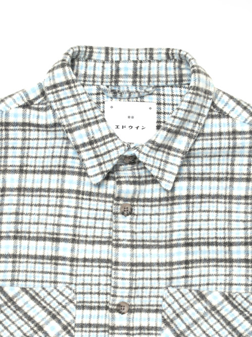 Julius shirt ls blue grey 