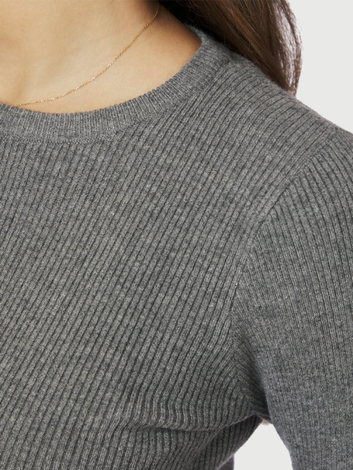 Kirrera knit blouse dk grey mel 