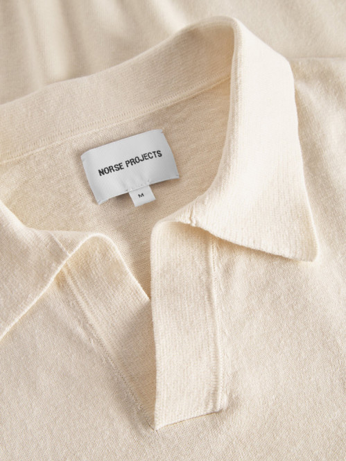 Leif cotton linen polo kit white 