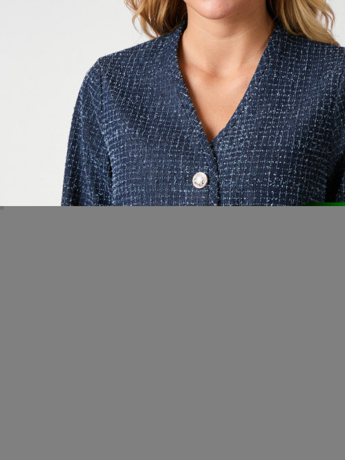 Manua denim structure jacket dk blue 