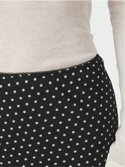 Mindie mini dot skirt black 