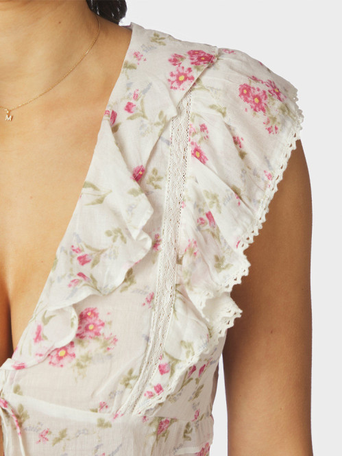 Netali spring flower top off white 