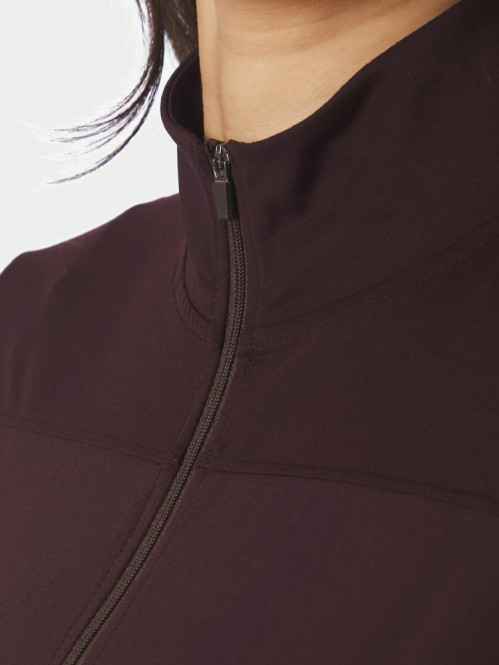 Nolana zip blouse burgundy 