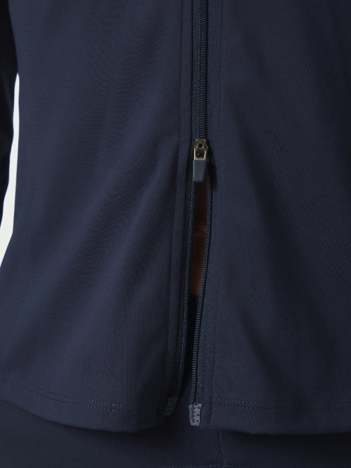 Nolana zip blouse navy 