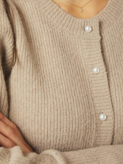 Nuna knit cardigan warm grey 