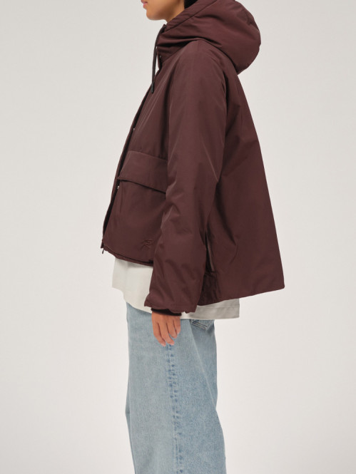 Olivia rain jacket dk brown 