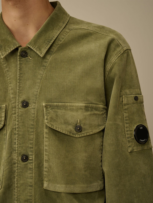 Overshirt corduroy seagrass 