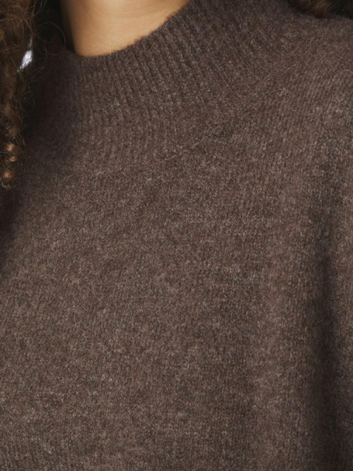 Paulina knit blouse brown melange 