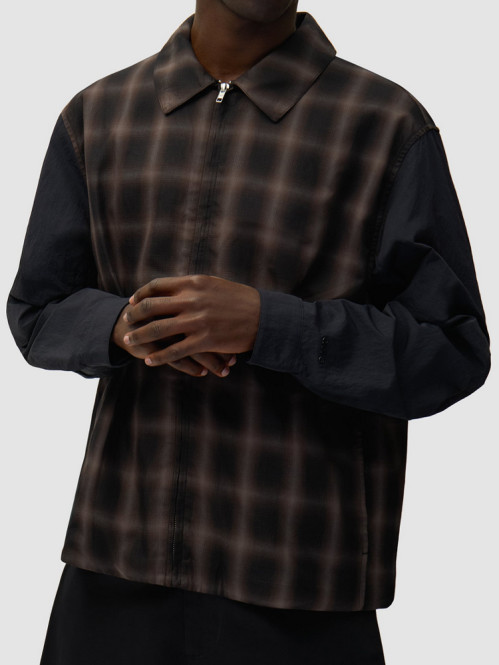 Plaided shirt jacket plaid 