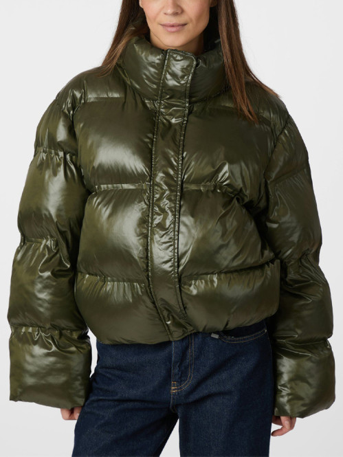 Rhea shiny puffer jacket olive 