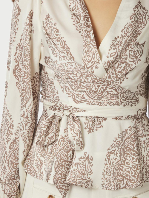 Rista paisley drop blouse ivory XS