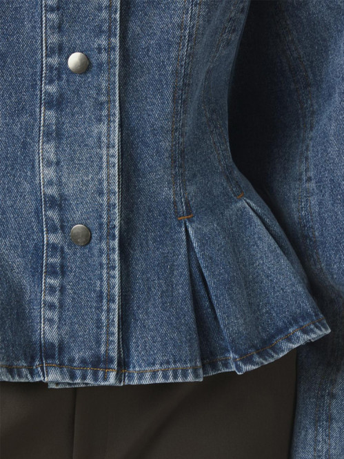 Rivora denim peplum jacket blue 