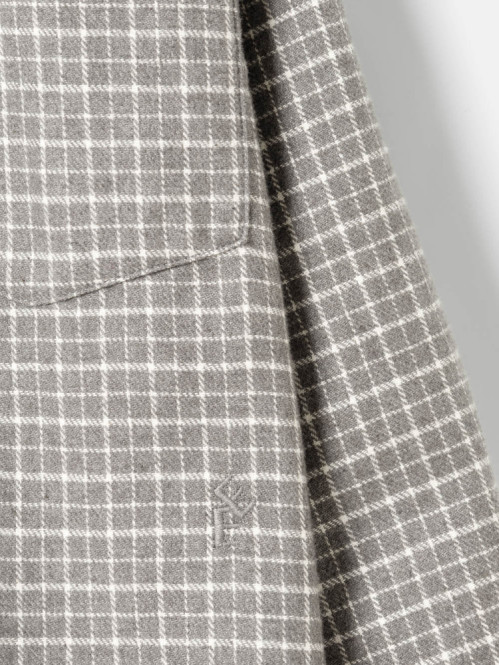 Rodrik shirt dk grey check 