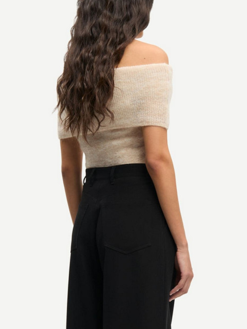 Sahera knit top bone white mel 