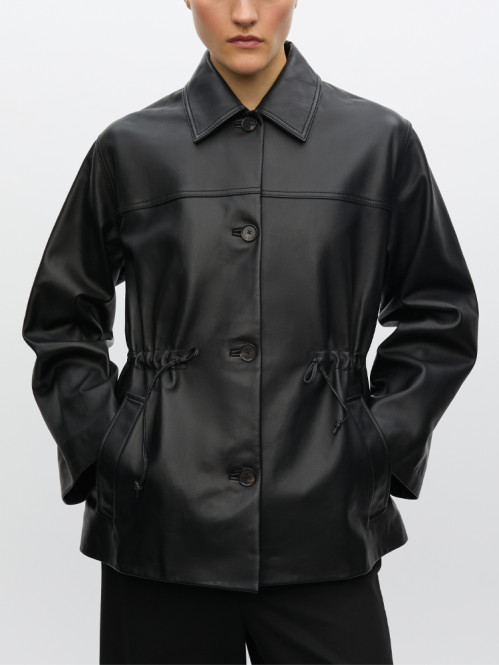 Salaax leather jacket black 