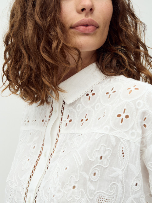 Sonja-m embroidery blouse white 