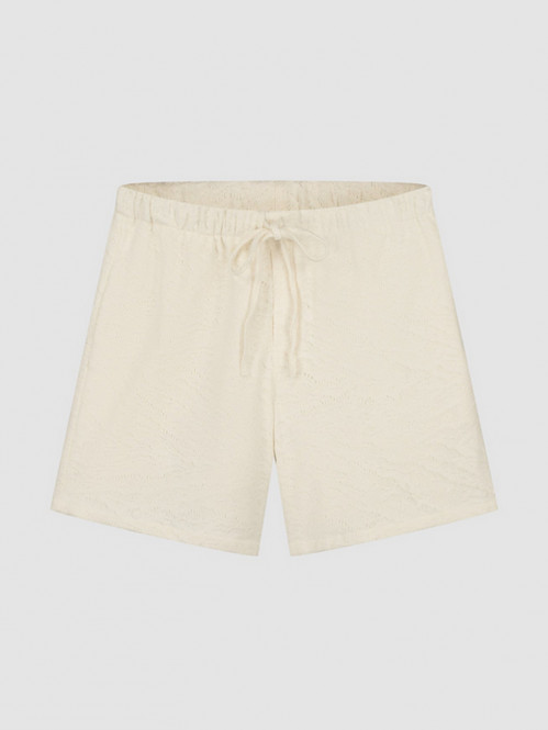 Crochet shorts cream 
