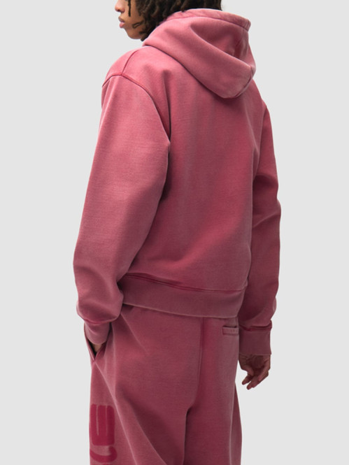 Stencil sunfade zip hoodie red 