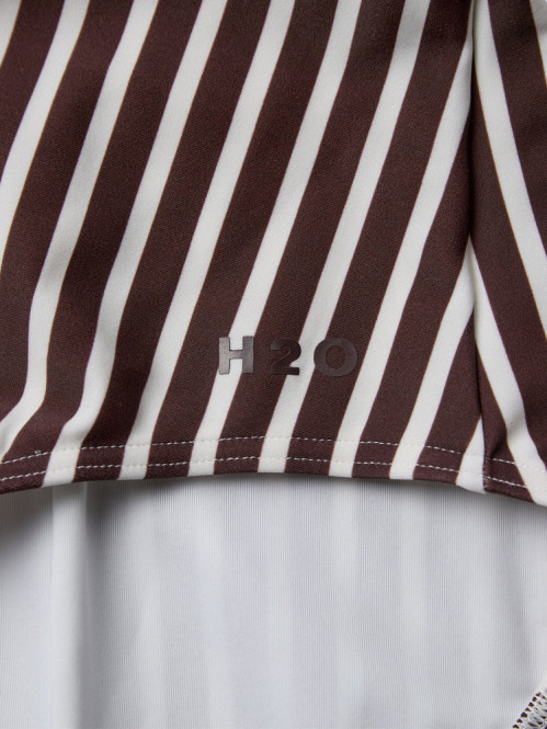 Stripe swimsuit brown 