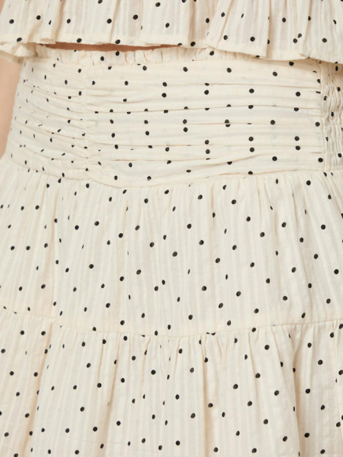 Tarrow dot skirt creme S
