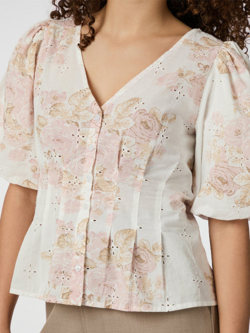Timra emb blouse dusty rose 