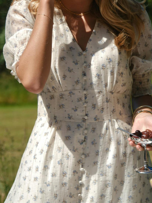 Valley soft fleur dress creme 