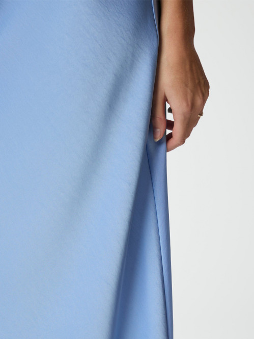 Vicky heavy sateen skirt smoke blue 