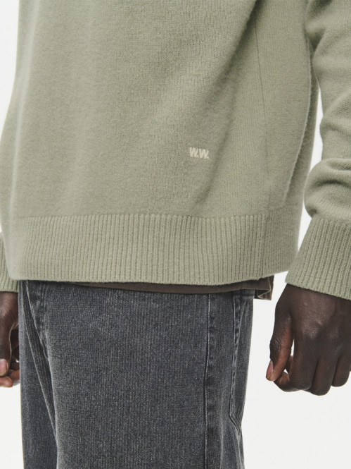 WW logo crew neck pullover basil 
