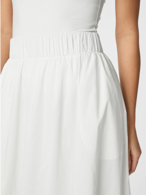 Yara long poplin skirt white L