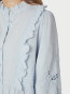 Petrine embroidery blouse light blue S