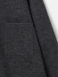 Boiled wool overshirt dk grey mel 