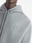 Bold fox head patch hoodie grey mel 