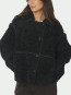 Castor faux fur jacket black 