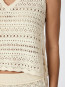 Catana crochet knit top creme 