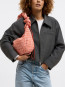 Moon bag ruffle vichy hot coral 