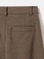 Cropped melange wide-pleat pants brown mel 