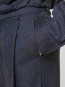 Cropped melange wide-pleat pants navy mel 36
